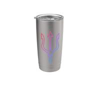 Mare Oceano Poseidone Nettuno Signore Shiva Trident Bicchiere termico in acciaio inox doppia parete