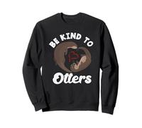 Mare Otter Cartone Animato Cuore Tipo Felpa