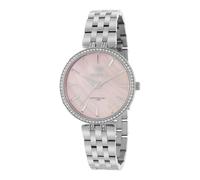 Marea Orologio da polso da donna, quadrante rosa, cristalli decorativi, cinturino in acciaio inossidabile, impermeabile, 3 ATM, viola e argento, elegante, viola e argento, Elegante e alla moda