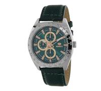 Marea Orologio Uomo B41374/3-42mm Multifunzione Verde Pelle 5ATM, Verde, Classico