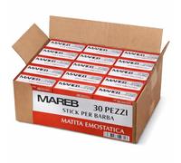 Mareb Stick Emostatico per Barba Matita Emostatica Post Rasatura per Piccoli Tagli Viso e Collo Uso Professionale e Domestico Varianti 10 o 30 Pezzi (30 Pezzi - Mareb Stick Emostatico)