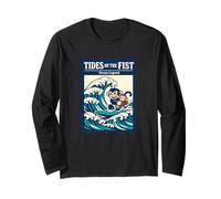 Maree del Pugno Leggenda Oceano Surfing Monkey Wave Maglia a Manica