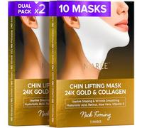 MAREE Maschera lifting V Line con oro 24 K - Maschera viso al collagene profondo per donne - Maschera modellante per mascella con retinolo e acido ialuronico - rassodante e rassodante per il collo