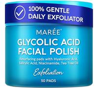 MAREE - Pastiglie con acido glicolico - Tamponi tonici per la pulizia del viso con olio di tea tree - Pastiglie esfolianti con salicilato