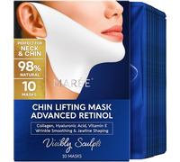 MAREE V Line - Maschera per lifting facciale al retinolo e nastro per sollevamento del collo, riduttore del doppio mento e modellatore della mascella, maschera facciale al collagene al retinolo per