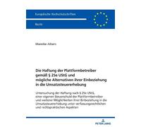 Mareike Albers Die Haftung der Plattformbetreiber gemaeß § 25e UStG (Tascabile)