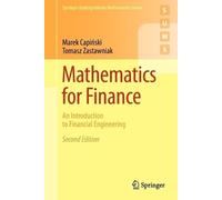 Marek Capiński Tomasz Zastawniak Mathematics for Finance (Tascabile)