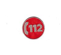 MAREL Patch 112 Numero Unico D'EMERGENZA Diametro 7 cm Toppa Ricamata Ricamo -520 Replica