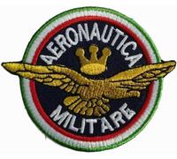 MAREL Patch Aeronautica Militare Italiana Toppa termoadesiva Ricamo cm 8 x 6,5 Replica -1268