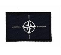 MAREL Patch Bandiera Nato cm 8 x 5 Toppa Ricamata Ricamo -835