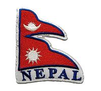 MAREL Patch Bandiera Nepal Toppa termoadesiva Ricamo cm 6 x 5 Replica - 1422