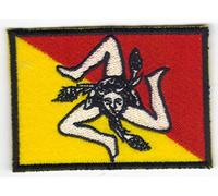 MAREL Patch Bandiera Sicilia Trinacria cm 8x5,5 Toppa Ricamata Ricamo termoad -080