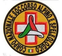 MAREL Patch Corpo Nazionale Soccorso Alpino E SPELEOLOGICO Toppa termoadesiva Ricamo cm 8 Replica - 1412
