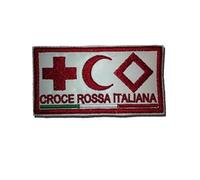 MAREL Patch Croce Rossa Internazionale Toppa termoadesiva Ricamo cm 7,2 x 3,8 Replica
