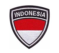 MAREL Patch Flag Bandiera Indonesia Toppa termoadesiva Embroidery Ricamo cm 6,5 x 5,5-1434