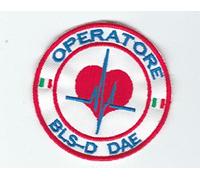 MAREL Patch OPERATORE BLS-D DAE Toppa termoadesiva Ricamo Diametro cm 7 Replica