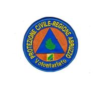 MAREL Patch Protezione Civile Reg Abruzzo cm 8 Diametro Toppa Ricamata Ricamo - 558