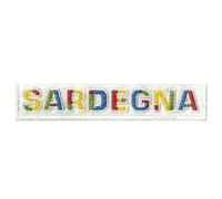 MAREL Patch Sardegna Multicolore Versione Piccola cm 10 x 2 Toppa Ricamata Ricamo -197