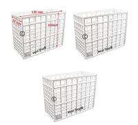 Marel Shop® - Cestelli Portaposate 3 Pezzi Piccolo per Lavastoviglie Cestello Altezza 100 mm Base 130 X 55 mm