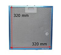 Marel Shop® - Filtro alluminio per cappa compatibile con Elica 320 x 320 x 9 mm per modelli: TOP CUBE - EMOTION INLAY - CIRCUS