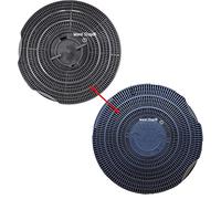Marel Shop® - Filtro Carbone per Cappa 2 Pezzi compatibile con Elica Diametro 240mm H 44mm Type 30 Kit per Modelli: ELIBLOC 3 - HF500-WH - P-16 - CK2308