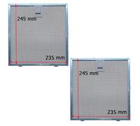 Marel Shop® - Filtro in Alluminio per Cappa 2 Pezzi compatibile con Falmec 235 x 245 x 8 mm