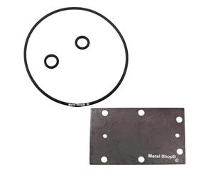 Marel Shop® - Kit Guarnizioni 1 Esterna 2 Interne + Piastrina Intermedia per Caldaia Macchine Caffè compatibile con Frog Didiesse
