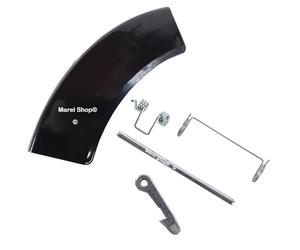 Marel Shop® - Maniglia Maniglietta Nera Completa con Molle Gancio Perno per Lavatrice compatibile con Electrolux Zanussi Rex per Modelli : L99695HWD - L99695HW - WTSL6E200