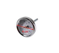 Marel Shop® - Termometro cottura 0-500° diametro 6 cm lunghezza sonda 9,5 cm per vari usi compatibile con forni a legna e barbecue