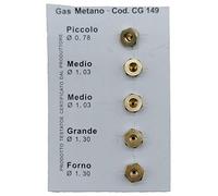 Marel Shop® - Ugelli Cicler per Cucina Piano Cottura Gas Metano 5 Fuochi 2 Medi Passo 6 MB compatibili con Vari Marchi