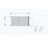MAGNETI MARELLI 350203747000 Condensatore climatizzatore