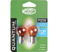 Marelli PY21W coppia lampadine auto arancioni 12V 21W attacco BAU15s