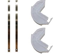MarelShop®-Carrucola freno leva porta lavastoviglie compatibile con Whirlpool (2 LEVE + 2 FRENI PORTA)
