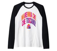 Maremma Toscana Stile Vintage per Amanti della Toscana Maglia con Maniche Raglan