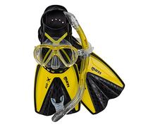 Mares Set Marea X-One - Kit maschera, pinne e boccaglio snorkeling adulto, maschera in silicone, pinne Channel Thrust regolabili senza fibbia, boccaglio semi-secco ergonomico