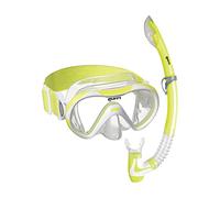 Mares Aquazone Combo Vento Jr Neon, Combo Composto da Maschera e Boccaglio Bambino - Unisex, Giallo Trasparente