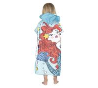 Mares Accappatoio Bambini Aquazone Seaside Poncho Junior, Poncho in Microfibra Mare e Nuoto per Bambina, Sirena, Taglia Unica