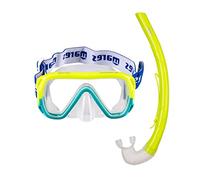 Mares Aquazone Combo Keewee Jr, Combo Composto da Maschera e Boccaglio da Snorkeling Bambini e Ragazzi - Unisex, Lime/Acqua