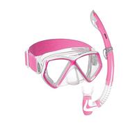 Mares Combo Pirate Neon - Set maschera e boccaglio bambini 8-14 anni, maschera Pirate ergonomica, boccaglio Fuji Junior semi-secco in silicone