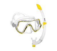 Mares Aquazone Combo Pure Vision, Combo Composto da Maschera e Boccaglio Snorkeling Adulto - Unisex, Giallo