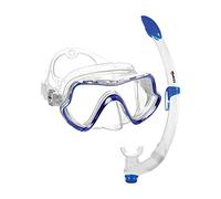 Mares Combo Pure Vision - Set maschera e boccaglio adulto, maschera Pure Vision in silicone, boccaglio Breezer semi-secco con valvola, snorkeling e esplorazione subacquea