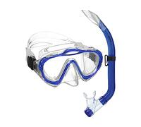 Mares Combo Sharky, Maschera e Boccaglio per Snorkeling per Bambini, Unisex, Taglia Unica, Blu
