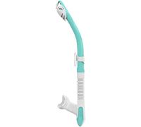 Mares Ergo Dry - Boccaglio unisex per adulti, resistente, leggero, attrezzatura per immersioni e snorkeling con tappo asciutto e bocchino ergonomico, bianco/acqua