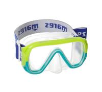 Mares Keewee Jr - Maschera subacquea per bambini in silicone, lente singola temperata, ampia visione e cinghia in tessuto con supporto per boccaglio