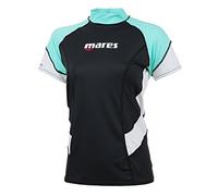 Mares Rash Guard Loose Fit Short Sleeve - She Dives, Maglietta con Protezione Solare per Sport Acquatici con Manica Corta Donna, Acquamarina, L