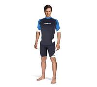 Maglia per sport acquatici Mares Rash Guard Trilastic a maniche corte, nera e blu - 3XL