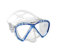 Mares Samui Mid Mask - Maschera subacquea a doppia lente con cinturino in silicone per immersioni subacquee, apnea, snorkeling, pesca subacquea, riflessi blu