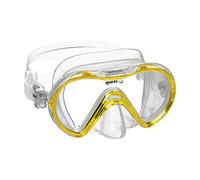 Mares Seahorse - Maschera per bambini mono-lente temperata, profilo basso, faciale in siliter e fibbie EZ Adjust 360°