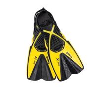 Mares X-One Junior - Pinne snorkeling corte per bambini, scarpetta aperta perforata, cinghia senza fibbia, comfort e prestazioni acquatiche