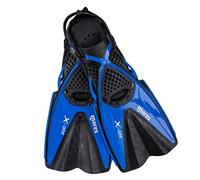 Mares X-One Junior - Pinne snorkeling corte per bambini, scarpetta aperta perforata, cinghia senza fibbia, comfort e prestazioni acquatiche